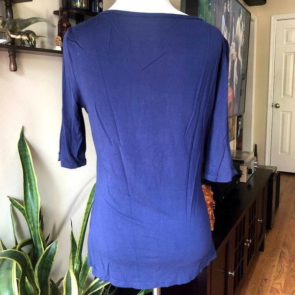 Grace Blue Boatneck Tee (S) - Picture 2 of 4